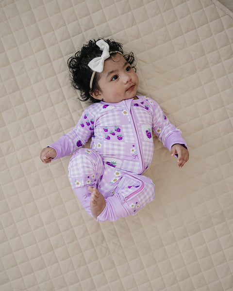 Bamboo Zip Romper | Raspberry - PREORDER