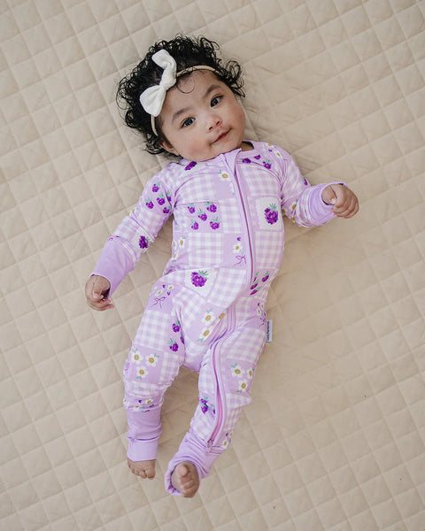 Bamboo Zip Romper | Raspberry - PREORDER