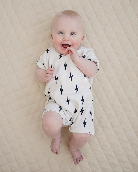 Cotton Shorts Romper | Little Bolt - PREORDER