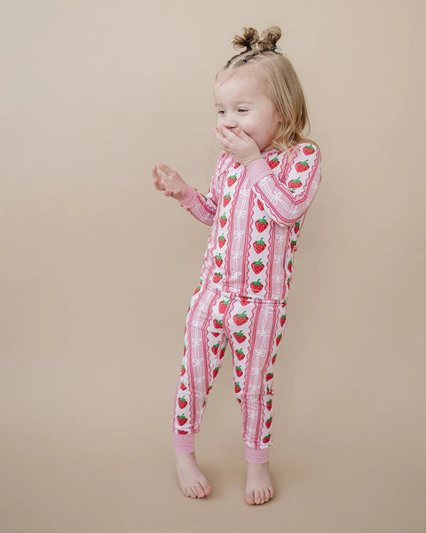 Bamboo Top & Pants Set | Strawberry - PREORDER