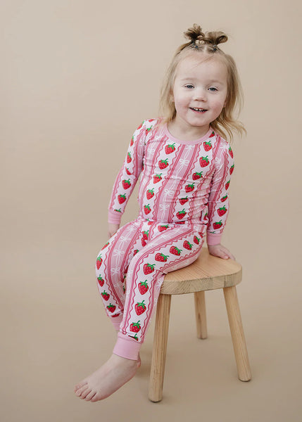 Bamboo Top & Pants Set | Strawberry - PREORDER