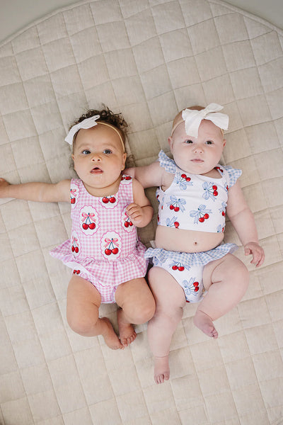 Two Piece Swimsuit | Blue Cherry - PREORDER