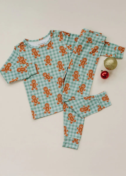 Bamboo Top & Pants Set | Gingerbread Gingham - PREORDER