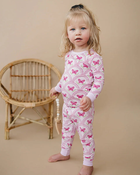 Bamboo Top & Pants Set | Pink Butterfly - PREORDER