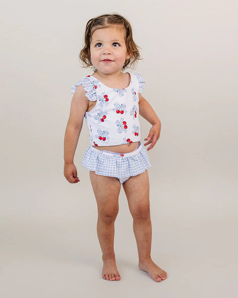 Two Piece Swimsuit | Blue Cherry - PREORDER
