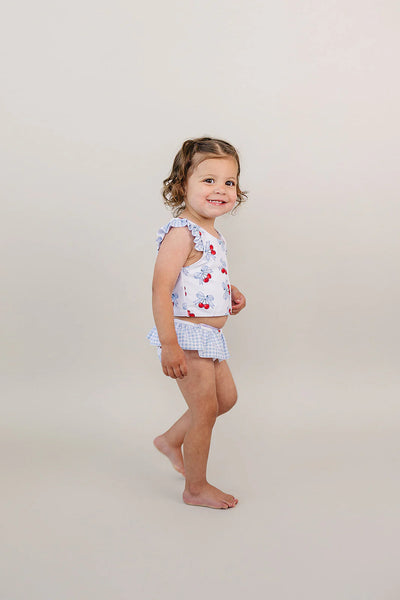 Two Piece Swimsuit | Blue Cherry - PREORDER