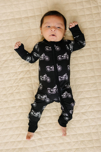 Bamboo Zip Romper | Born to Ride - PREORDER