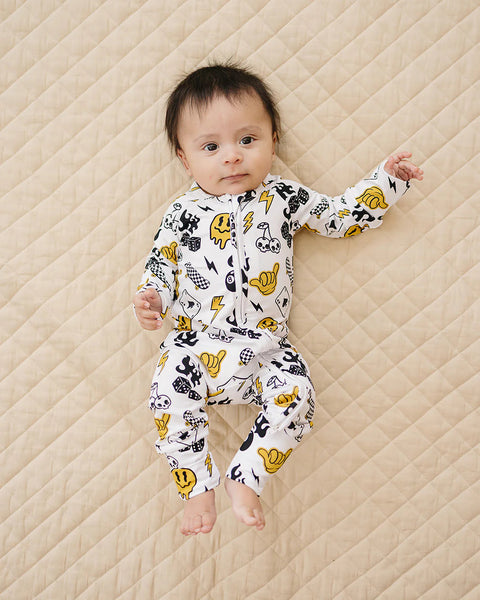 Bamboo Zip Romper | Lucky Vibes - PREORDER