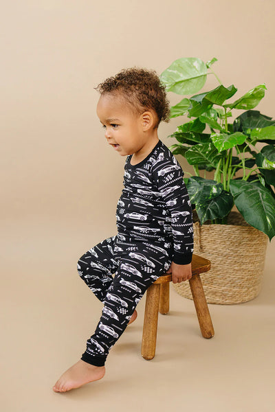Bamboo Top & Pants Set | Race Cars - PREORDER