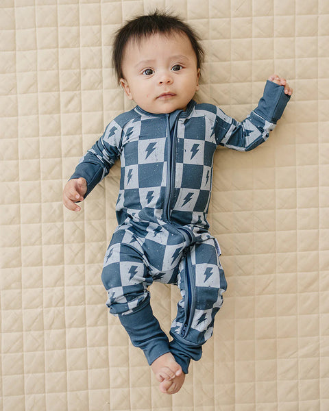 Bamboo Zip Romper | Ocean Bolts - PREORDER
