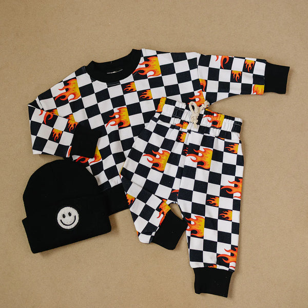 Top & Pants Set | Checker Blaze - PREORDER
