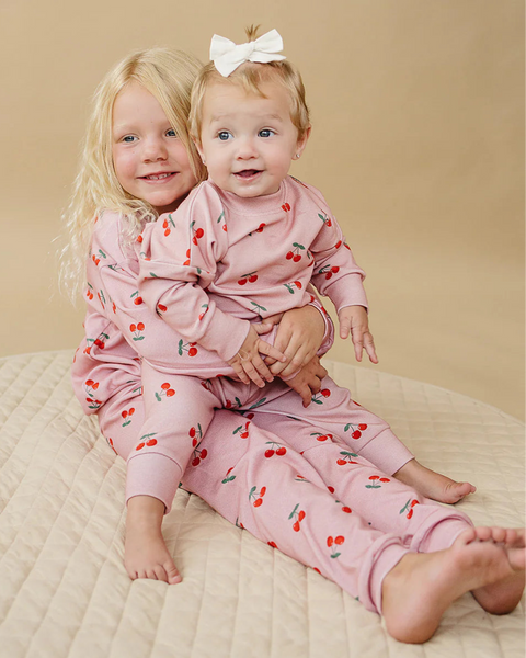 Top & Pants Set | Blush & Cherry - PREORDER