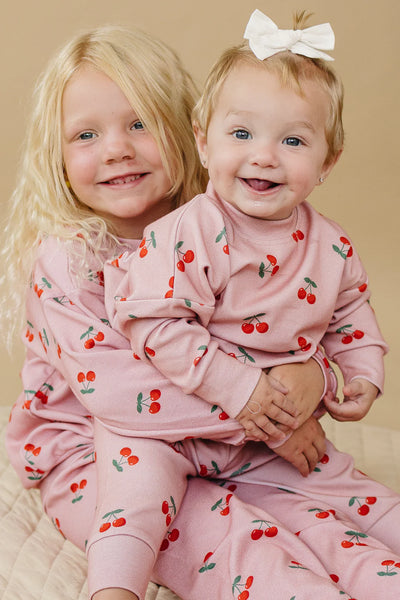 Top & Pants Set | Blush & Cherry - PREORDER
