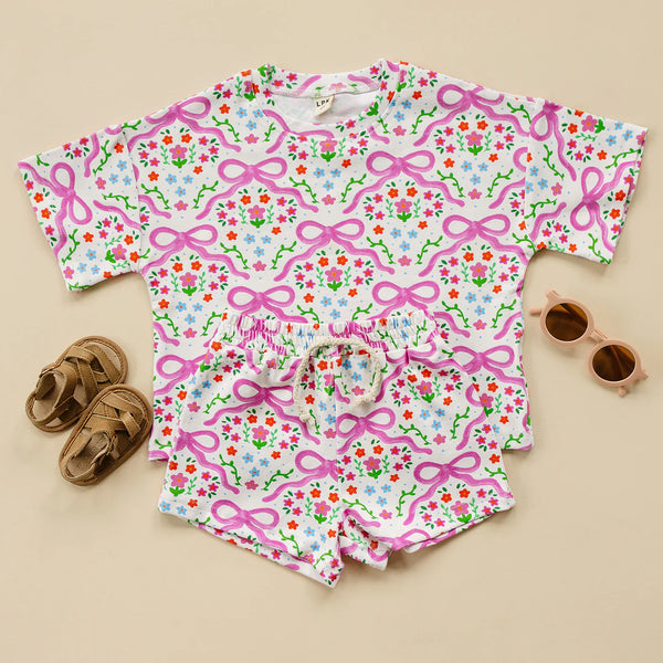 Top & Shorts Set | Coquette Garden - PREORDER