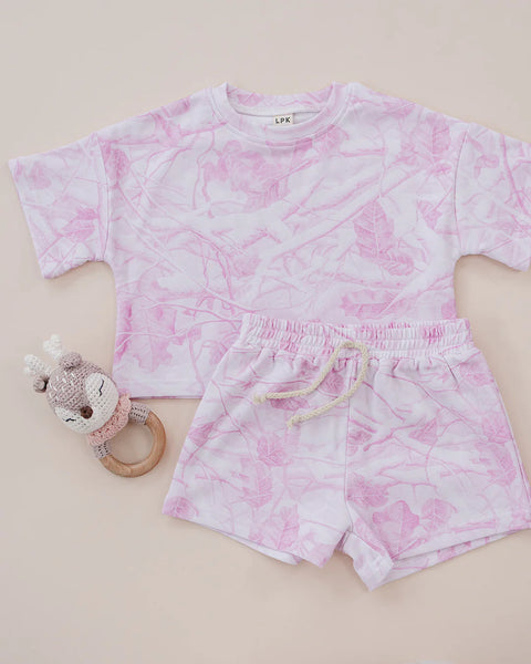 Top & Shorts Set | Pink Camo - PREORDER