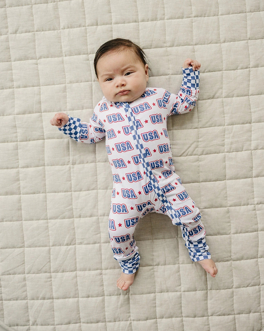 Bamboo Zip Romper | USA - PREORDER