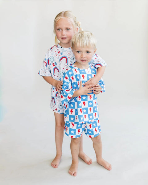 Top & Shorts Set | Checks & Stars - PREORDER