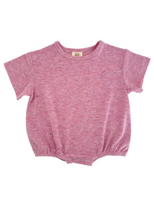 Speckle Bubble Romper | Pink - PREORDER
