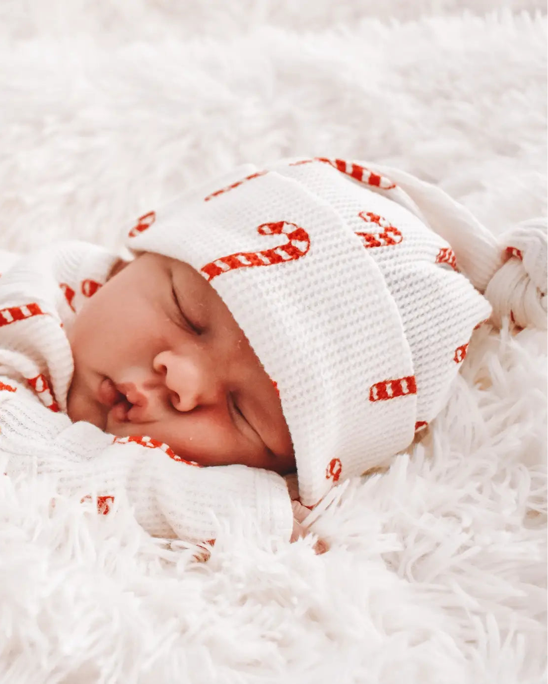 Waffle Knot Beanie | Candy Cane - PREORDER