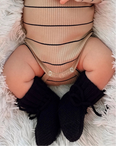 Knit Booties | Black - PREORDER