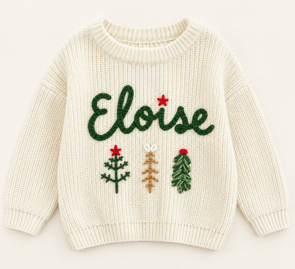 Yarn *CUSTOM* Name Chunky Knit Sweater | 13 Colors