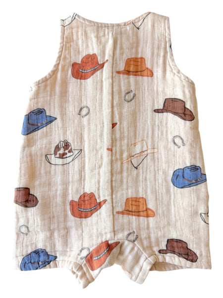 Shorts Romper | Retro Cowboy - PREORDER