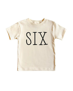 Cotton Bodysuit or Tee | Birthday SIX - PREORDER