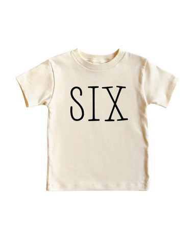 Cotton Bodysuit or Tee | Birthday SIX - PREORDER