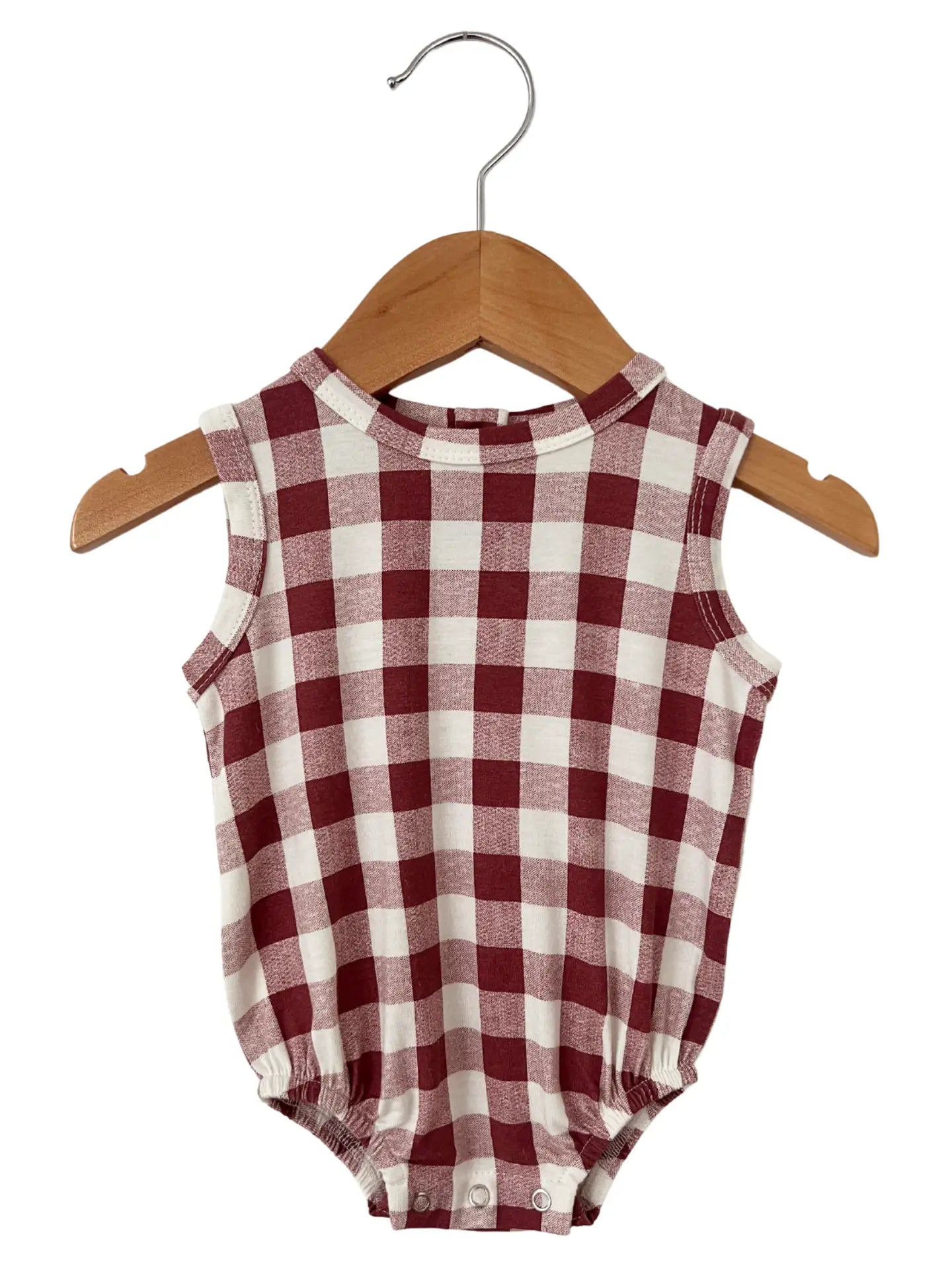 Plaid Tank Bubble Romper | Mulberry - PREORDER