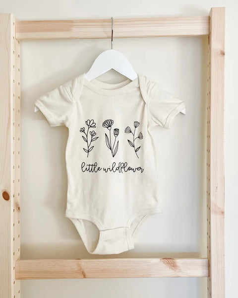Cotton Bodysuit or Tee | Little Wildflower - PREORDER