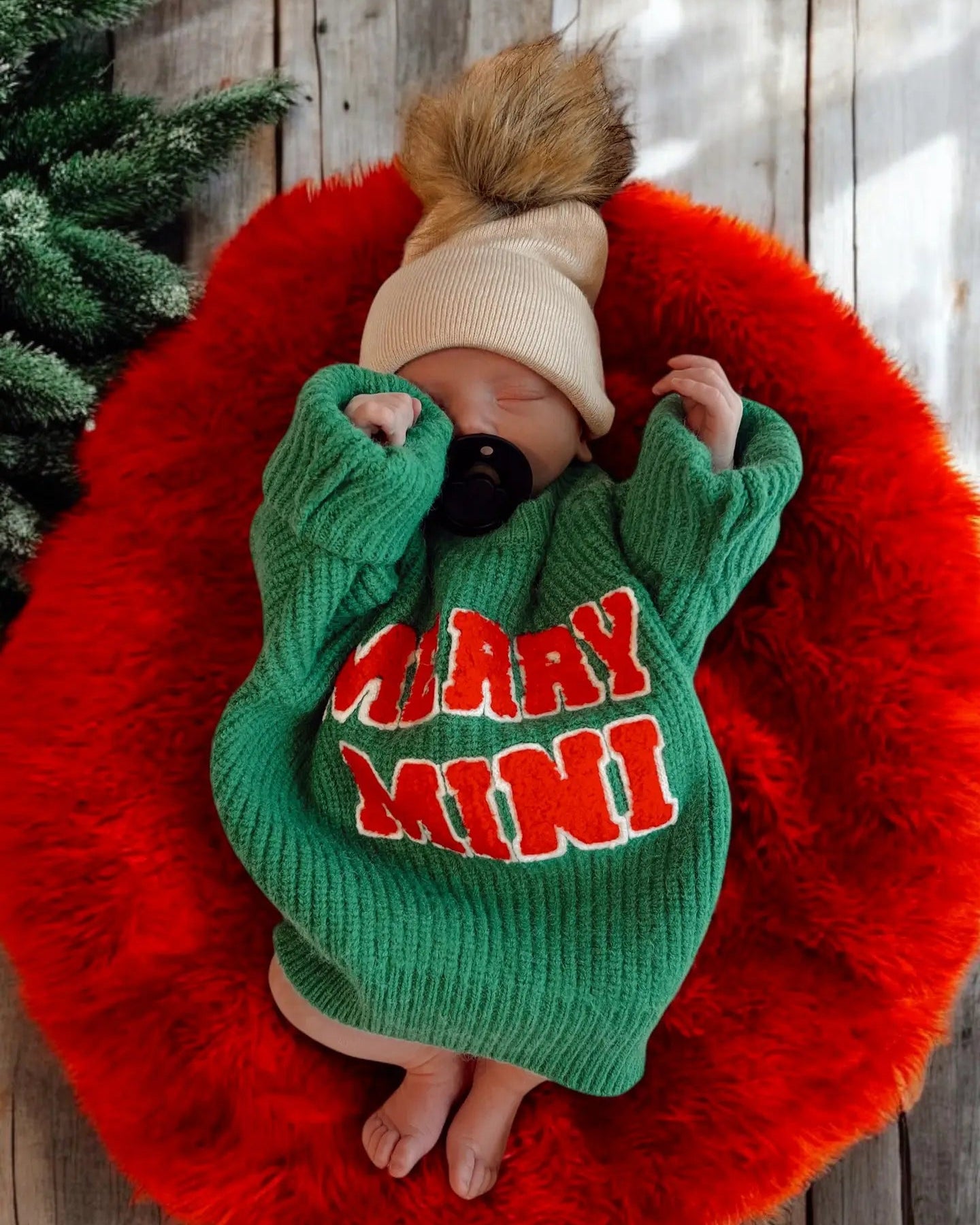 Merry Mini Knit Sweater | Green - PREORDER