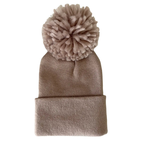 Baby's First Hat | Tan Pom - PREORDER