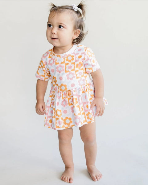 Peplum Top & Shorts Set | Retro Daisy - PREORDER