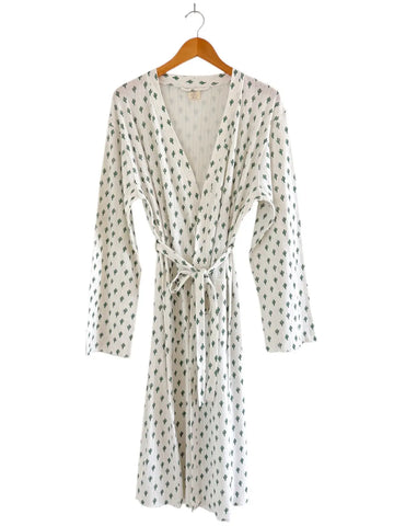 Organic Pointelle Women's Robe | Cactus - PREORDER