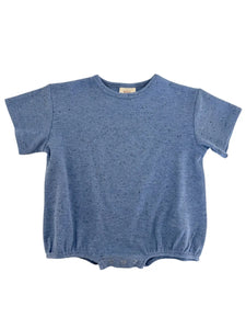 Speckle Bubble Romper | Blue - PREORDER
