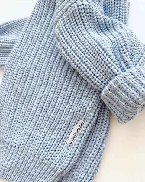 Chunky Knit Sweater | Blue - PREORDER