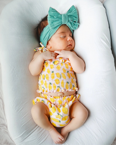 Smocked Ruffle Top & Bloomer Set | Lemon Sorbet - PREORDER