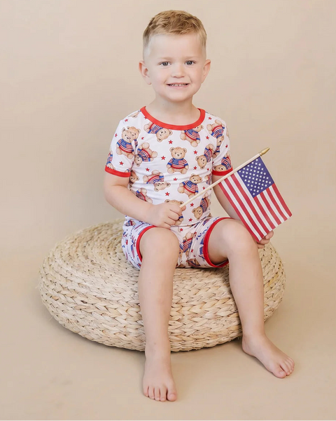 Bamboo Top & Shorts Set | American Bear - PREORDER
