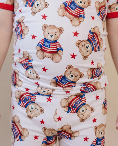 Bamboo Top & Shorts Set | American Bear - PREORDER