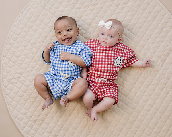 Top & Shorts Set | Blue Gingham - PREORDER