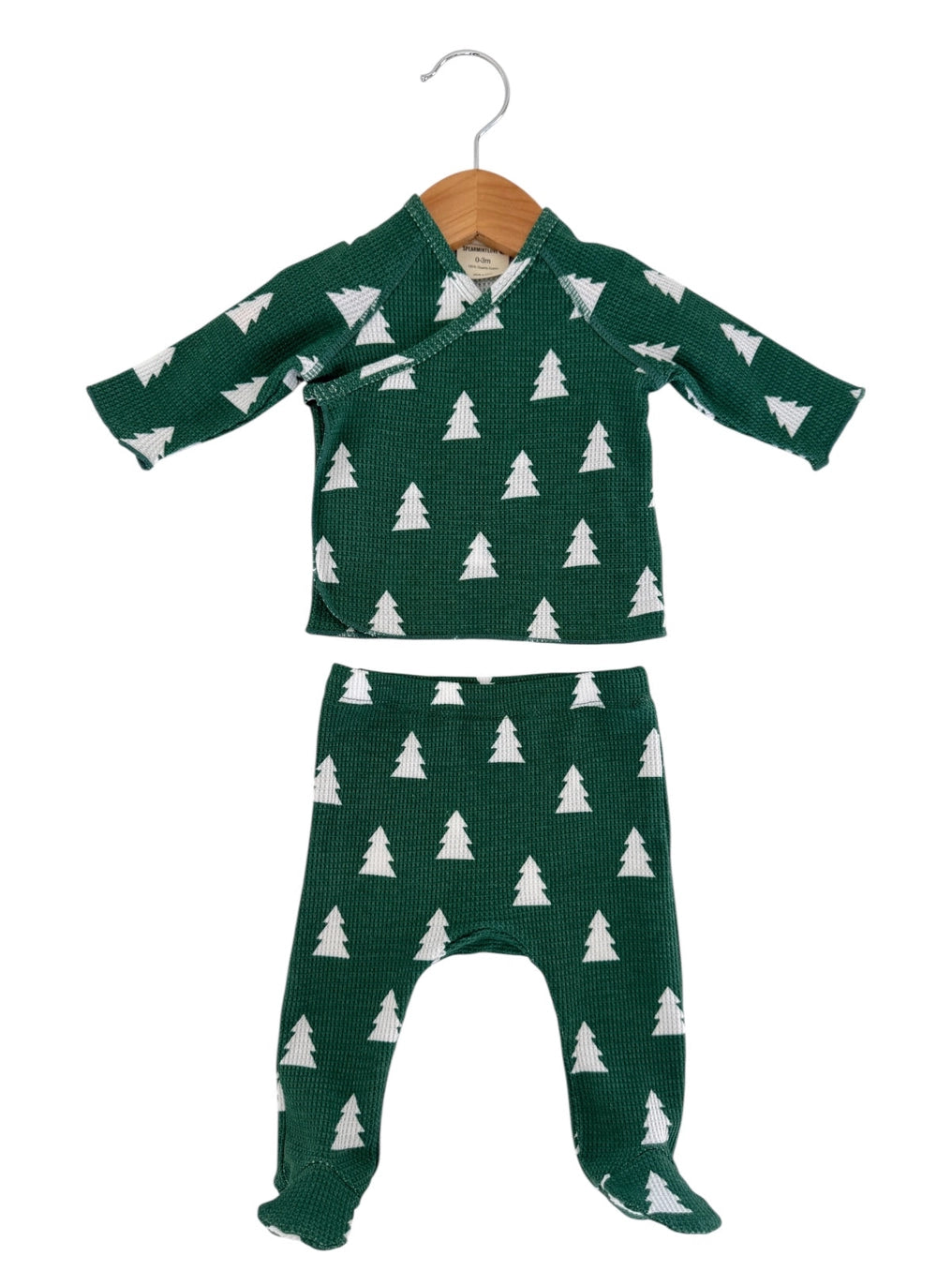 Waffle Kimono & Pant Set | Spruce Trees - PREORDER