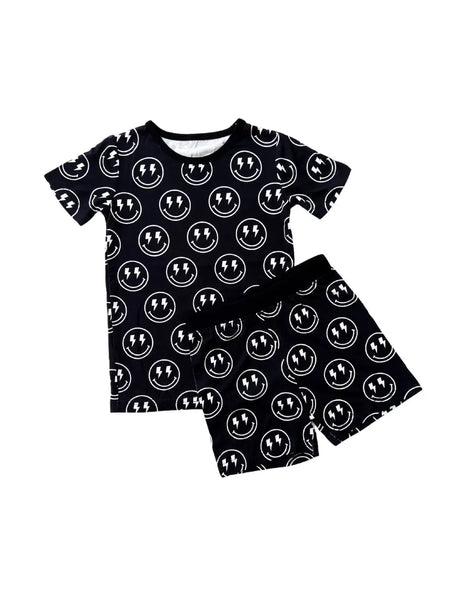 Bamboo Top & Shorts Set | Electric Smiley - PREORDER