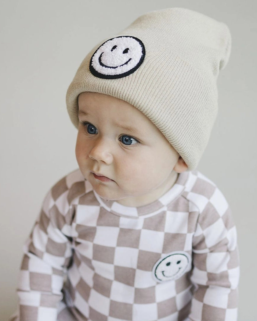 Smiley Beanie | Beige - PREORDER