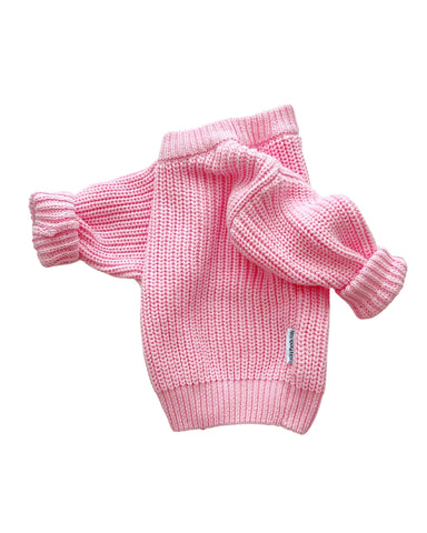 Chunky Knit Sweater |  Pink - PREORDER