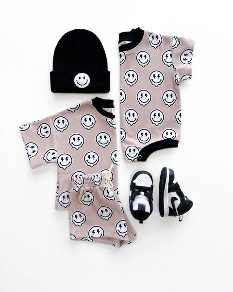 Short Sleeve Bubble Romper | Electric Drippy - PREORDER