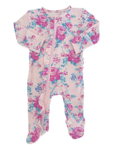 Zip Ruffle Footie Romper | Garden Secrets - PREORDER