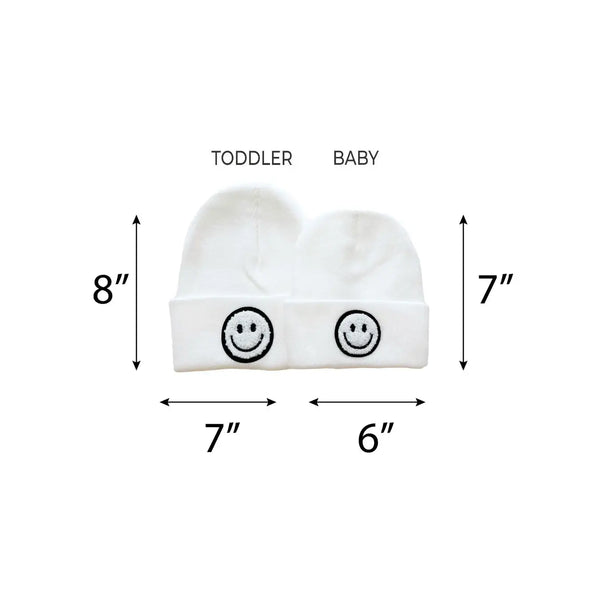 Smiley Beanie | White - PREORDER