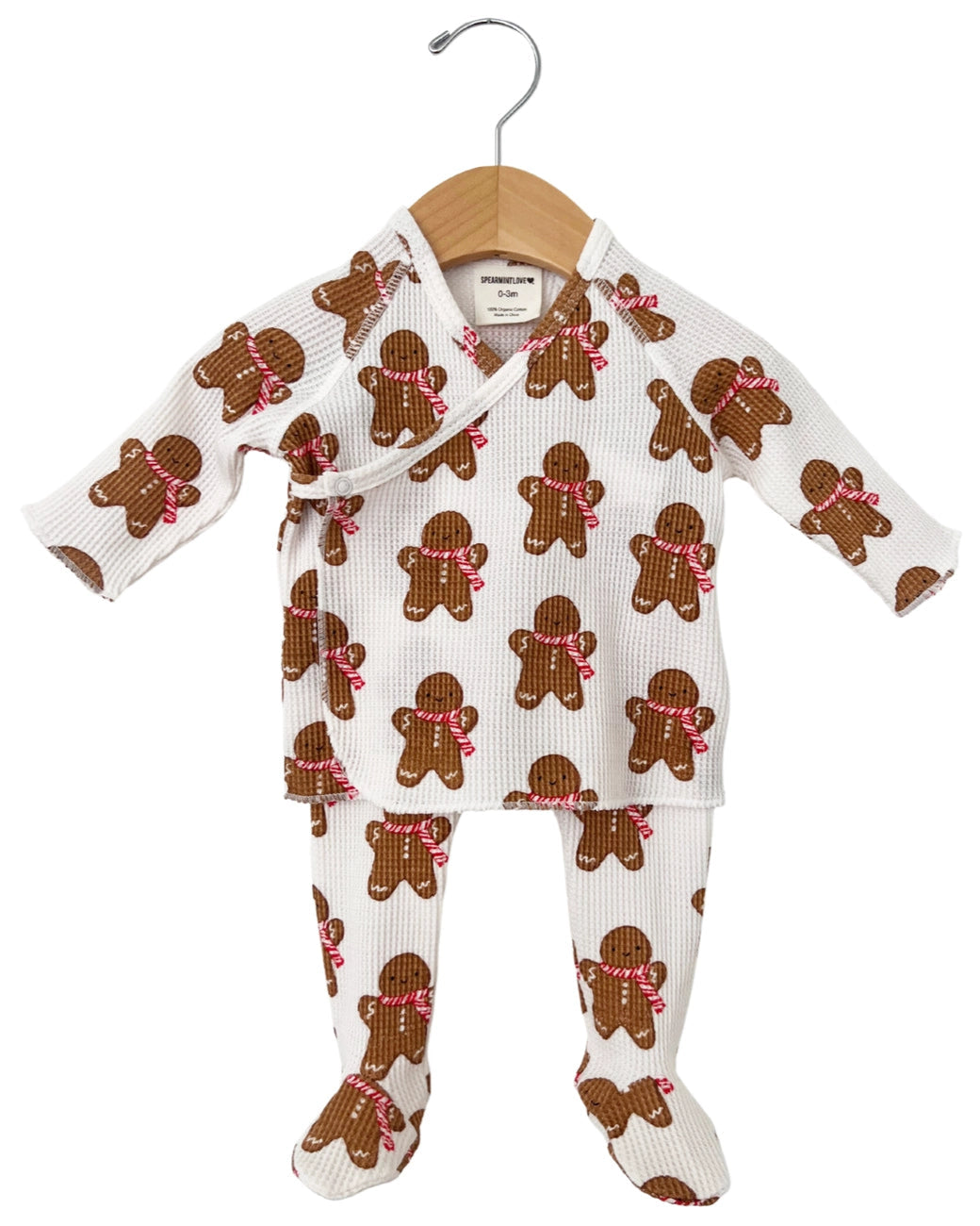 Waffle Kimono & Pant Set | Gingerbread Man - PREORDER