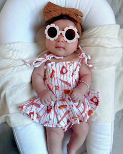 Bubble w/ Skirt Romper | Baseball Game - PREORDER