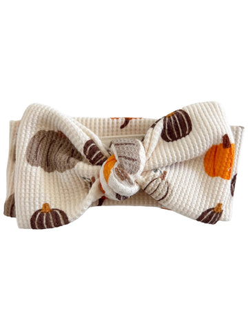 Waffle Knot Bow | Harvest Pumpkin - PREORDER